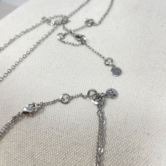 Chloe + Isabel Necklace & Bracelet Set Faux Turquoise Blue Pave Silver-Tone - Picture 5 of 7